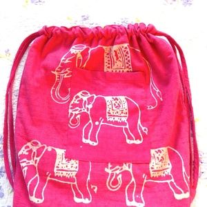 Raw Silk Beautiful Beach Shopping Bag Backpack
